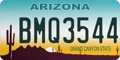 AZ license plate BMQ3544