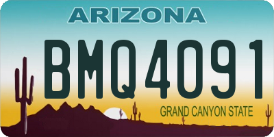 AZ license plate BMQ4091