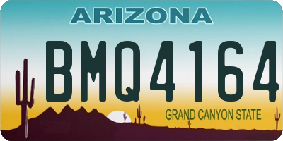 AZ license plate BMQ4164