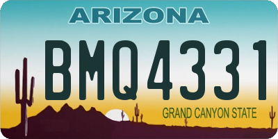 AZ license plate BMQ4331