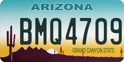 AZ license plate BMQ4709