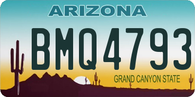 AZ license plate BMQ4793