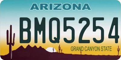 AZ license plate BMQ5254
