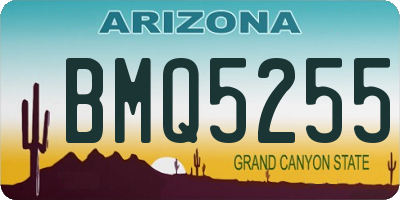 AZ license plate BMQ5255