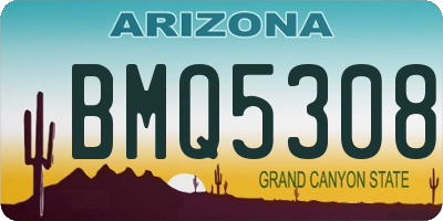 AZ license plate BMQ5308