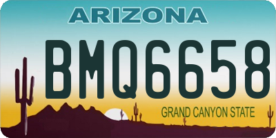 AZ license plate BMQ6658