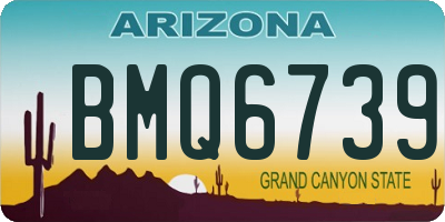 AZ license plate BMQ6739