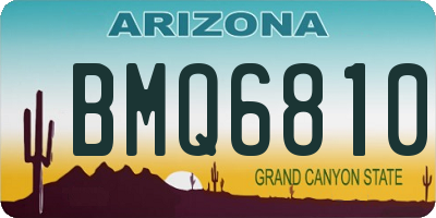 AZ license plate BMQ6810