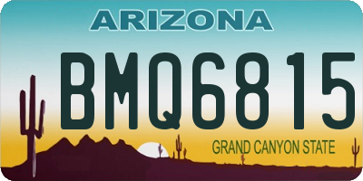 AZ license plate BMQ6815