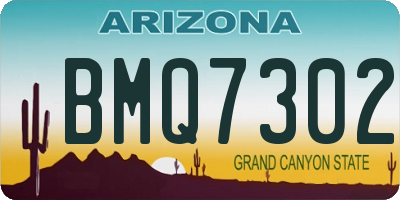AZ license plate BMQ7302