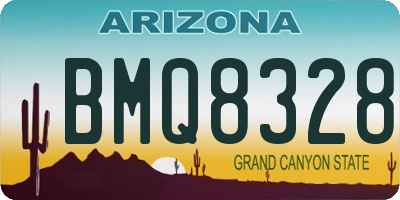 AZ license plate BMQ8328