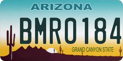 AZ license plate BMR0184