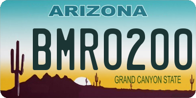 AZ license plate BMR0200