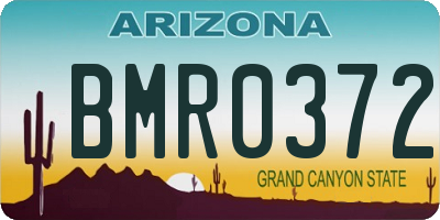 AZ license plate BMR0372