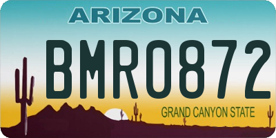 AZ license plate BMR0872