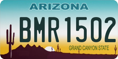 AZ license plate BMR1502