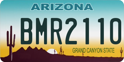 AZ license plate BMR2110