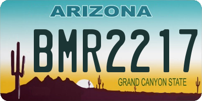 AZ license plate BMR2217