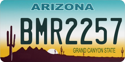 AZ license plate BMR2257