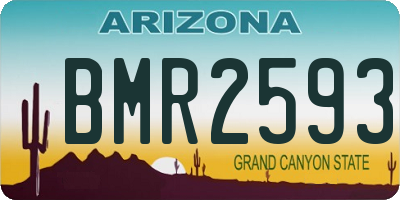 AZ license plate BMR2593