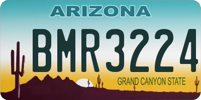 AZ license plate BMR3224