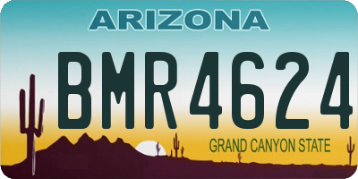 AZ license plate BMR4624