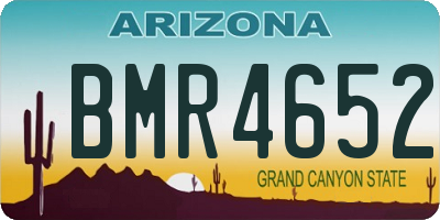 AZ license plate BMR4652