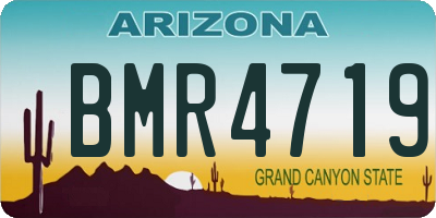 AZ license plate BMR4719