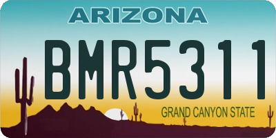 AZ license plate BMR5311