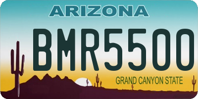 AZ license plate BMR5500