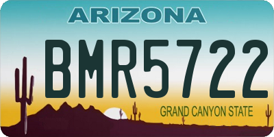 AZ license plate BMR5722