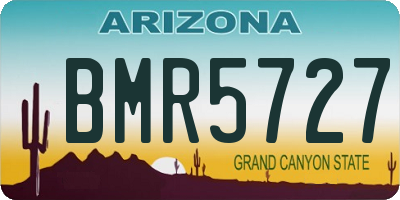AZ license plate BMR5727