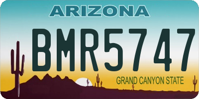 AZ license plate BMR5747