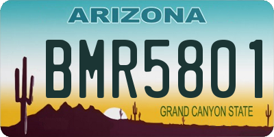 AZ license plate BMR5801