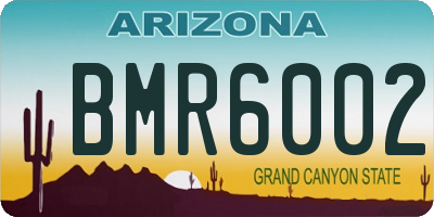 AZ license plate BMR6002