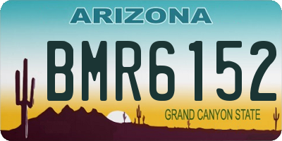 AZ license plate BMR6152
