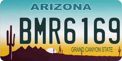 AZ license plate BMR6169