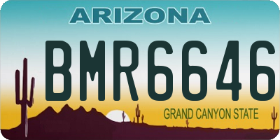 AZ license plate BMR6646