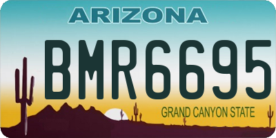 AZ license plate BMR6695