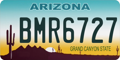 AZ license plate BMR6727
