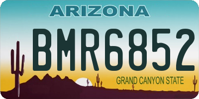 AZ license plate BMR6852