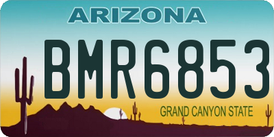 AZ license plate BMR6853