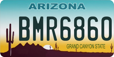 AZ license plate BMR6860
