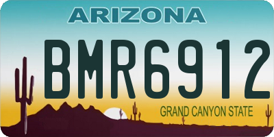 AZ license plate BMR6912