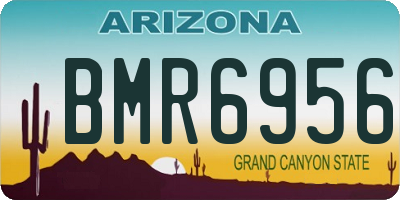 AZ license plate BMR6956