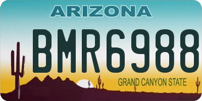 AZ license plate BMR6988