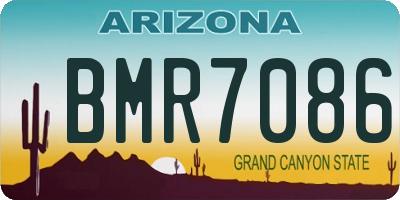 AZ license plate BMR7086
