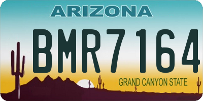 AZ license plate BMR7164