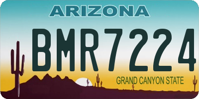 AZ license plate BMR7224