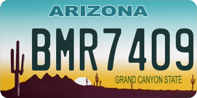 AZ license plate BMR7409